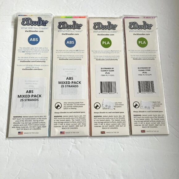 3Doodler ABS And PLA Plastic Filiment Strands Mixed Lot 89 Total - Picture 2 of 2